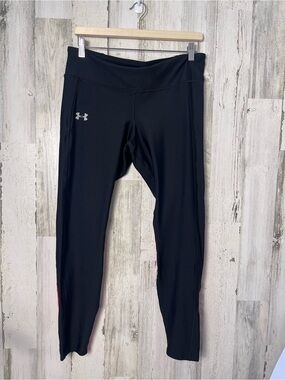 Under Armour Black & Orange Performance Compression Leggings XL
